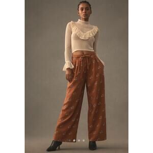 NWT Farm Rio Wild Horses Embroidered Pants Size Medium